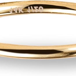 1.6mm Thick 14K Gold Vermeil Rings for Women, Thin Gold Ring Cute Dainty Stackable Stacking Midi Thumb Pinky Band Non Tarnish, Gift for Wife Mom Grandma, Size 5 to 10